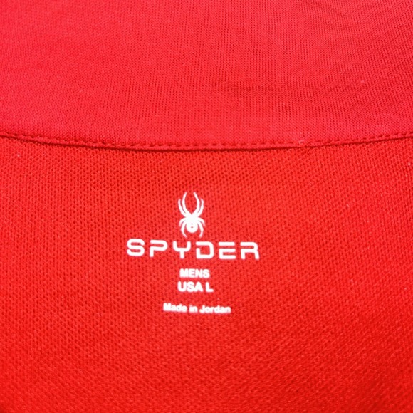 Spyder Men's Large Red Quarter Zip Pullover Outdoors Fishing Lightweight - Picture 3 of 9